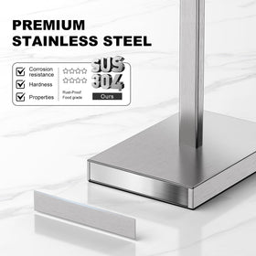 Pucscsrg Nickel Toilet Paper Holder Stand modern design enhances bathrooms.