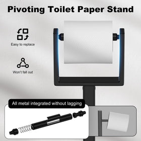 Pucscsrg weighted-base toilet paper stand provides tip-resistant stability