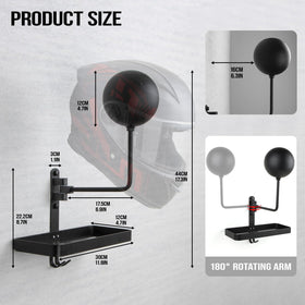 PUERSI 180-degree swiveling action enables flexible helmet positioning.