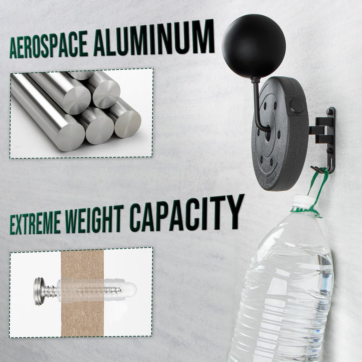 PUERSI 12 cm stainless steel ball keeps helmets stable and secure.