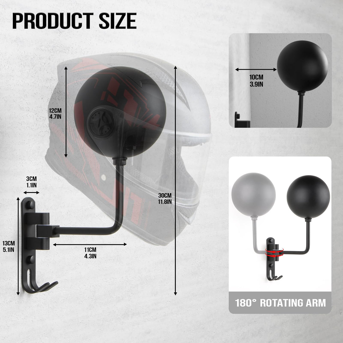 PUERSI wall-mounted display saves floor space while organizing gear.