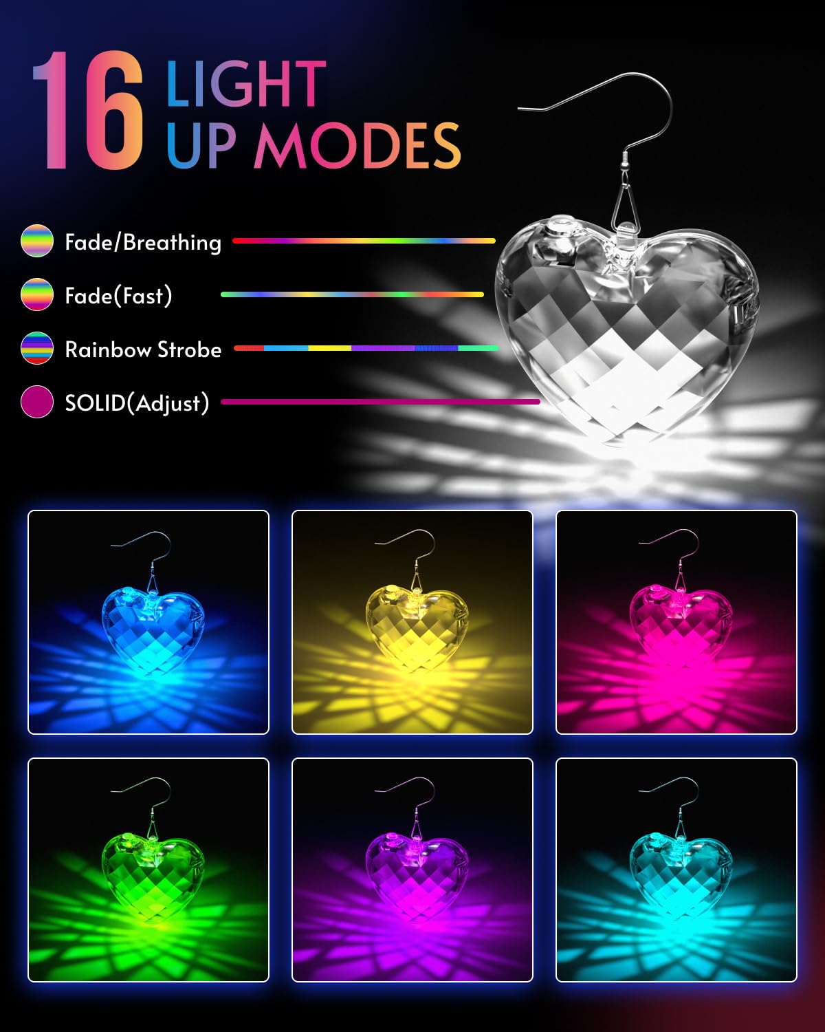 PUFIER LED earrings rechargeable system keeps you dancing all night