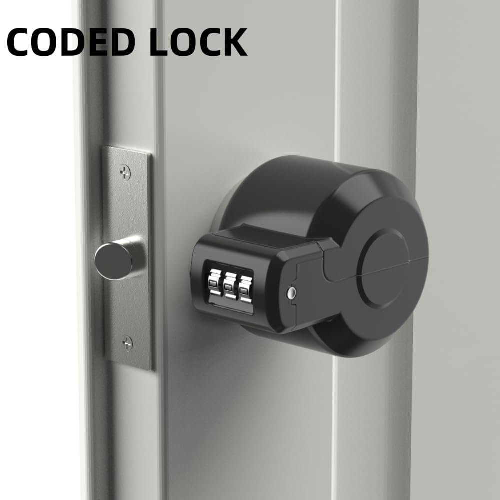 PUGED easy-install over door knob for fast, portable security.