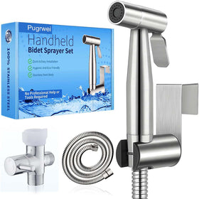Pugrwei premium stainless steel bidet sprayer for toilets, durable and corrosion-resistant.