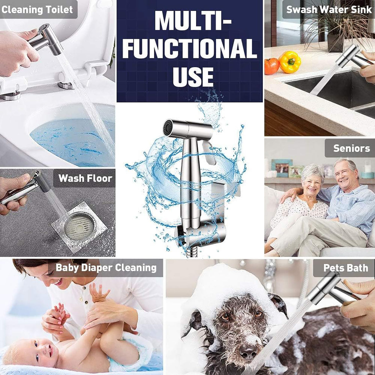 Pugrwei bidet sprayer wall-mount setup for convenient bathroom access.