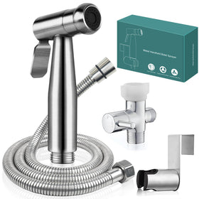 Pugrwei handheld bidet sprayer assembly showcases premium SUS304 stainless steel for durability.
