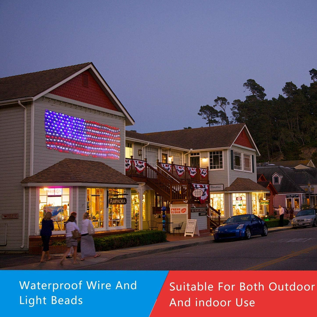 PUHONG double-sided visibility flag lights brighten twice the view