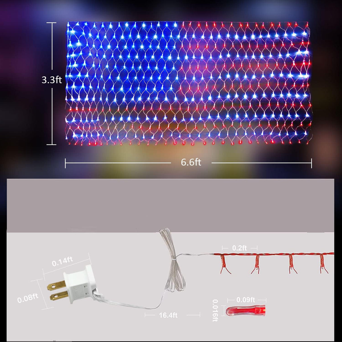 PUHONG night glow flag lights enhance evening celebrations