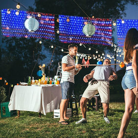 PUHONG wall or yard display lights for 4th of July