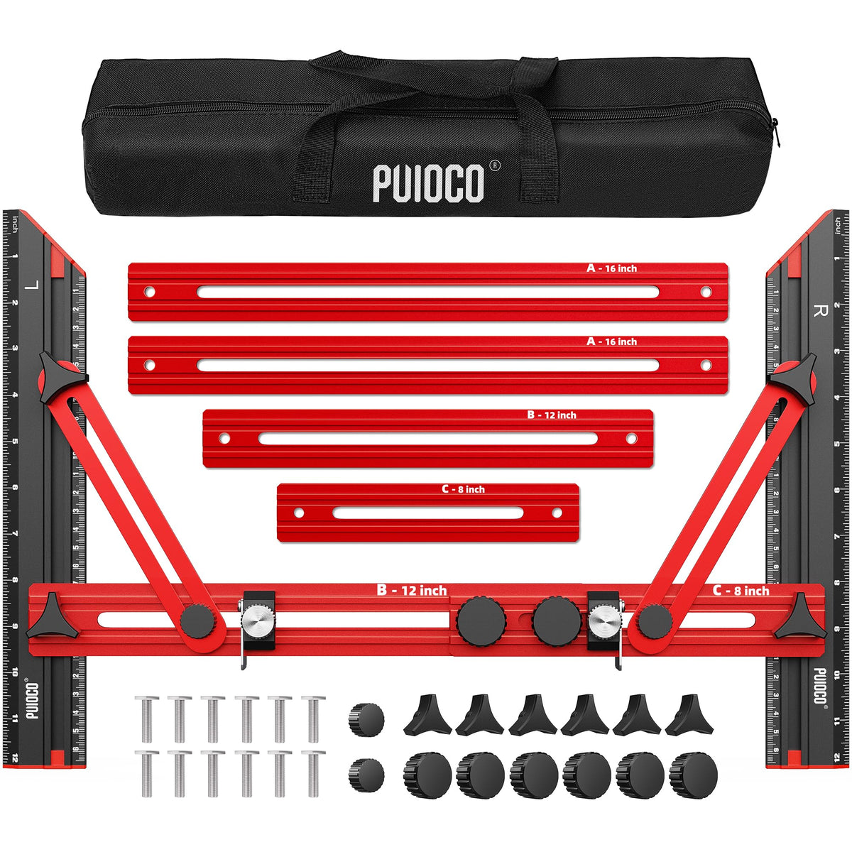 PUIOCO stair template showing triangle structure for stable, precise measurements
