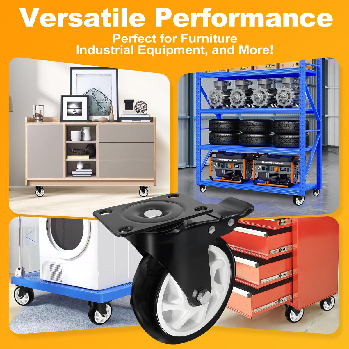 PUIPUM easy installation casters upgrade carts and benches quickly.