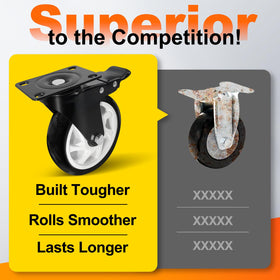 PUIPUM swivel top plate enables effortless 360-degree maneuverability.