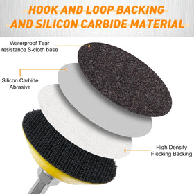 Pukamam polishing pads and wool pad for smooth finishes.