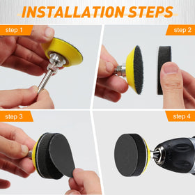 Pukamam discs for wet and dry sanding on metal and wood.