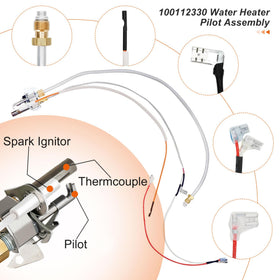 Pulaim thermopile replacement 9007876 supports reliable ignition and steady water temperature