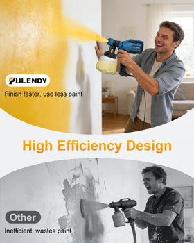 Pulendy sprayer flow-control knob lets you match paint output to project.