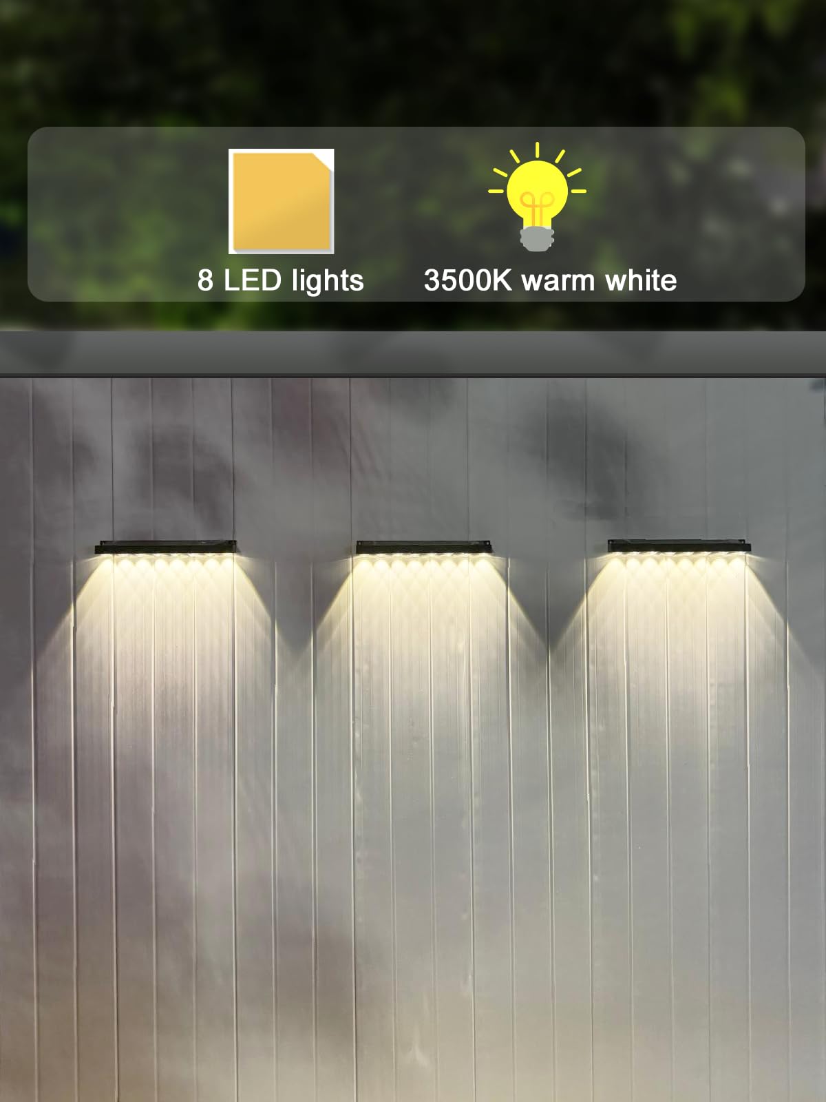 PULITAITONG weather-resistant-fence-light stands up to rain and sun.