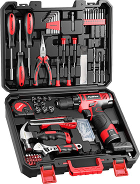Pulituo 149-piece home drill kit in a toolbox for quick projects.