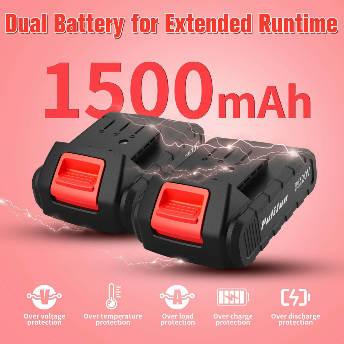 PULITUO 20V drill battery pack, ready-to-use power for ongoing projects.
