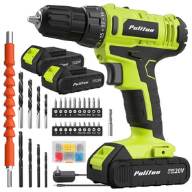 PULITUO 20V cordless drill kit in use for quick home projects with precision and control