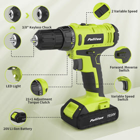 PULITUO LED work light brightens tight spaces for accurate drilling and driving