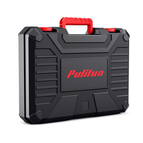 Pulituo sturdy plastic toolbox to keep tools organized.