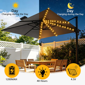 PULIVIA 104 LED strings deliver bright warm ambience for outdoor dining