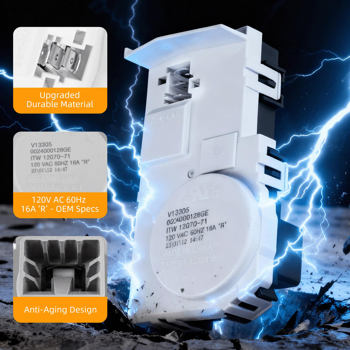 Pulluty GE door lock for GFW510SCN1WW supports smooth, reliable cycles