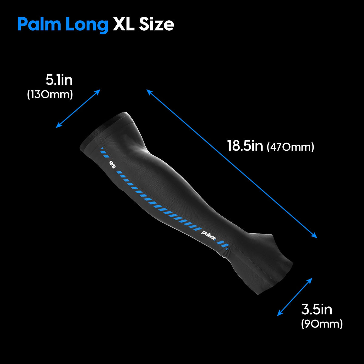 Pulsar eS Palm-Long Sleeve shows extended forearm coverage for stable control.