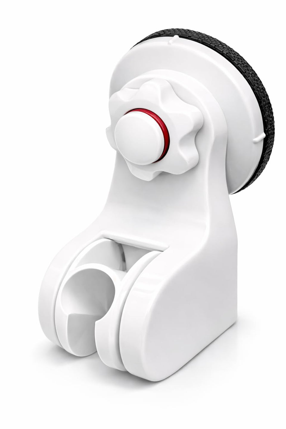 Pump&fix 45° adjustable holder showing precise shower head angle for comfortable use.