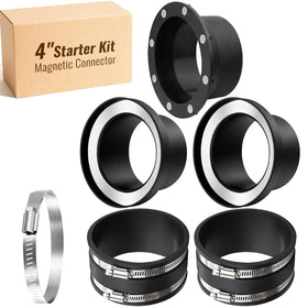 Pumpoasis 4inch magnetic duct connector securely joins hoses for quick tool changes.
