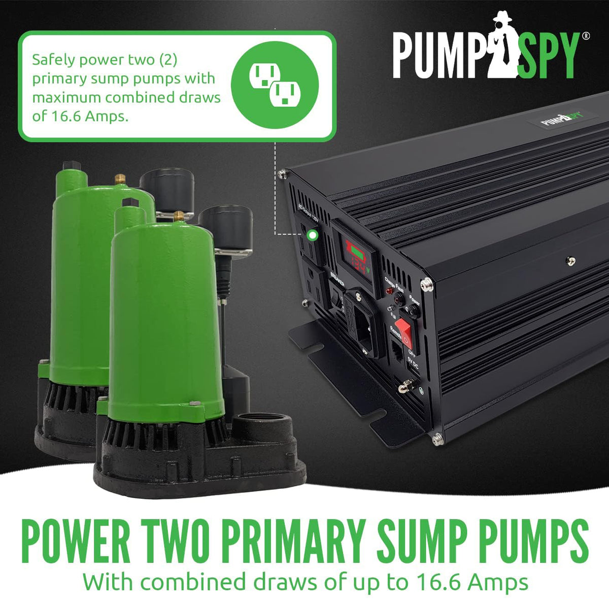 PumpSpy compact dimensions fit tight spaces under sinks or in utility rooms.