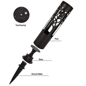 PUMPSUN waterproof top housing protects solar lights in wet weather.