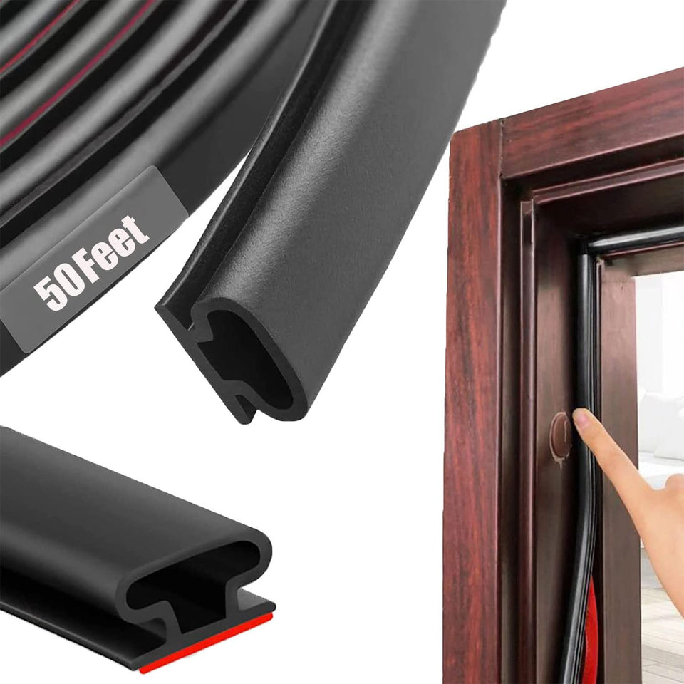 Pundin black rubber weather strip offers durable door sealing for energy efficiency