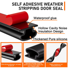Pundin D-shape door seal close-up showing thickened material for a tighter seal