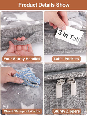 Punemi under-bed storage bin folded flat for space saving.