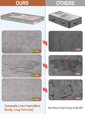 Punemi under-bed storage bin soft sides emphasize easy sliding.