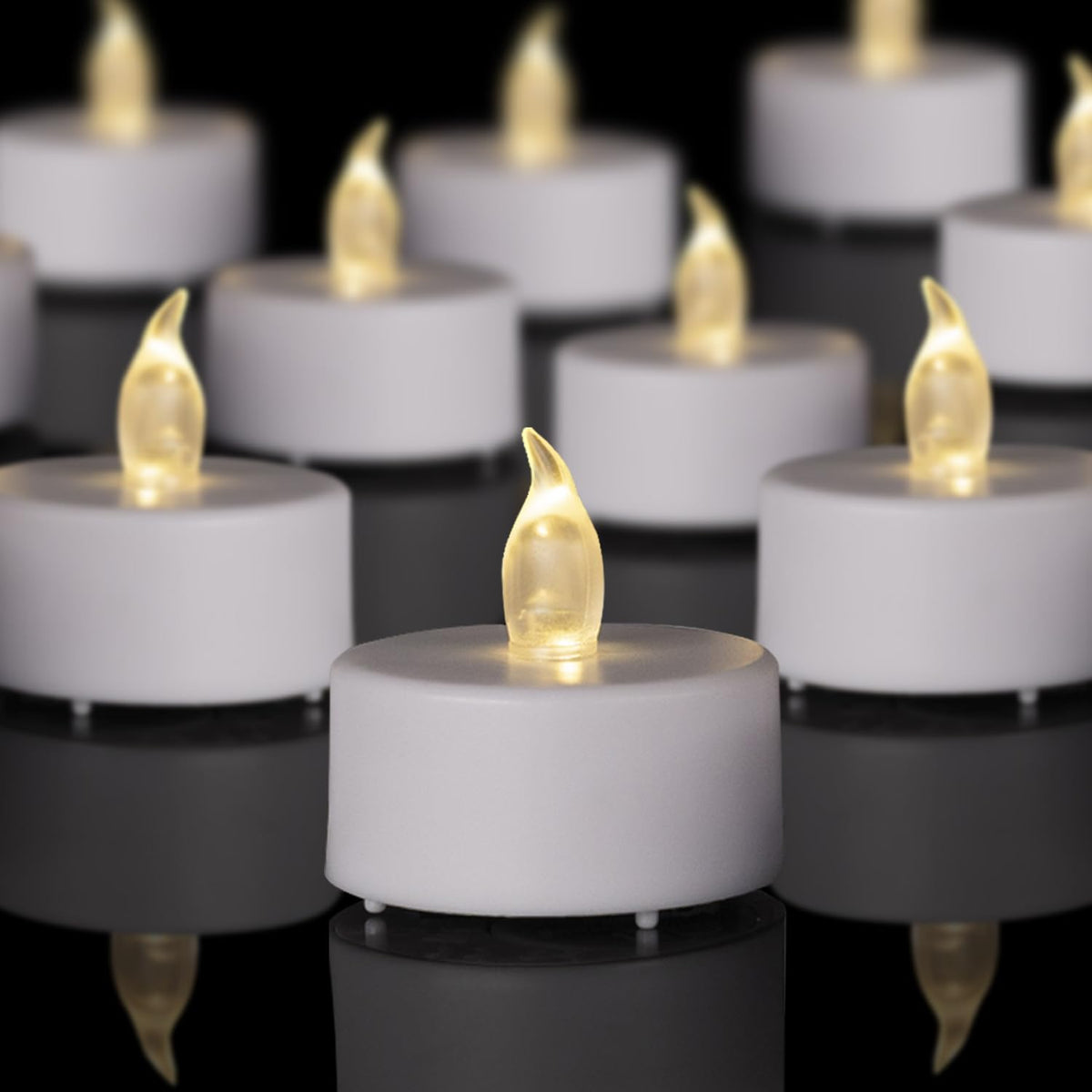 PUNPUBA LED tea lights warm white glow for cozy ambiance.
