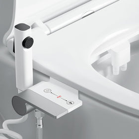 Puobao 3-in-1 bidet attachment with dual nozzles for targeted feminine and rear wash.
