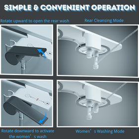 Puobao non-electric cold-water bidet powered by water pressure for eco-friendly cleansing.