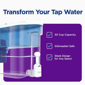 PUR 30-Cup dispenser pull-down spout for easy pouring during filtration