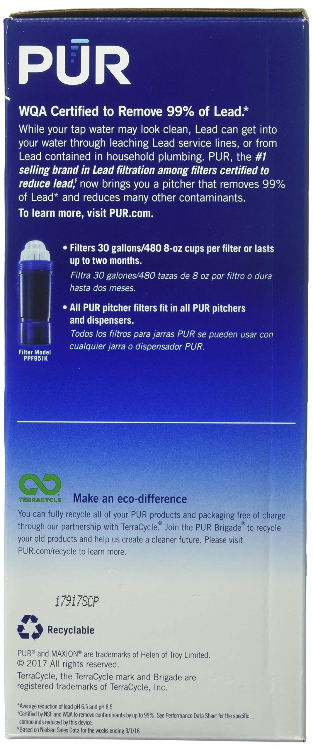 PUR MAXION 4-pack packaging highlights convenient replacement solution for households.