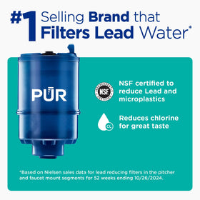 3-in-1 filtration reduces contaminants for crisper, clearer drinking water from your tap.