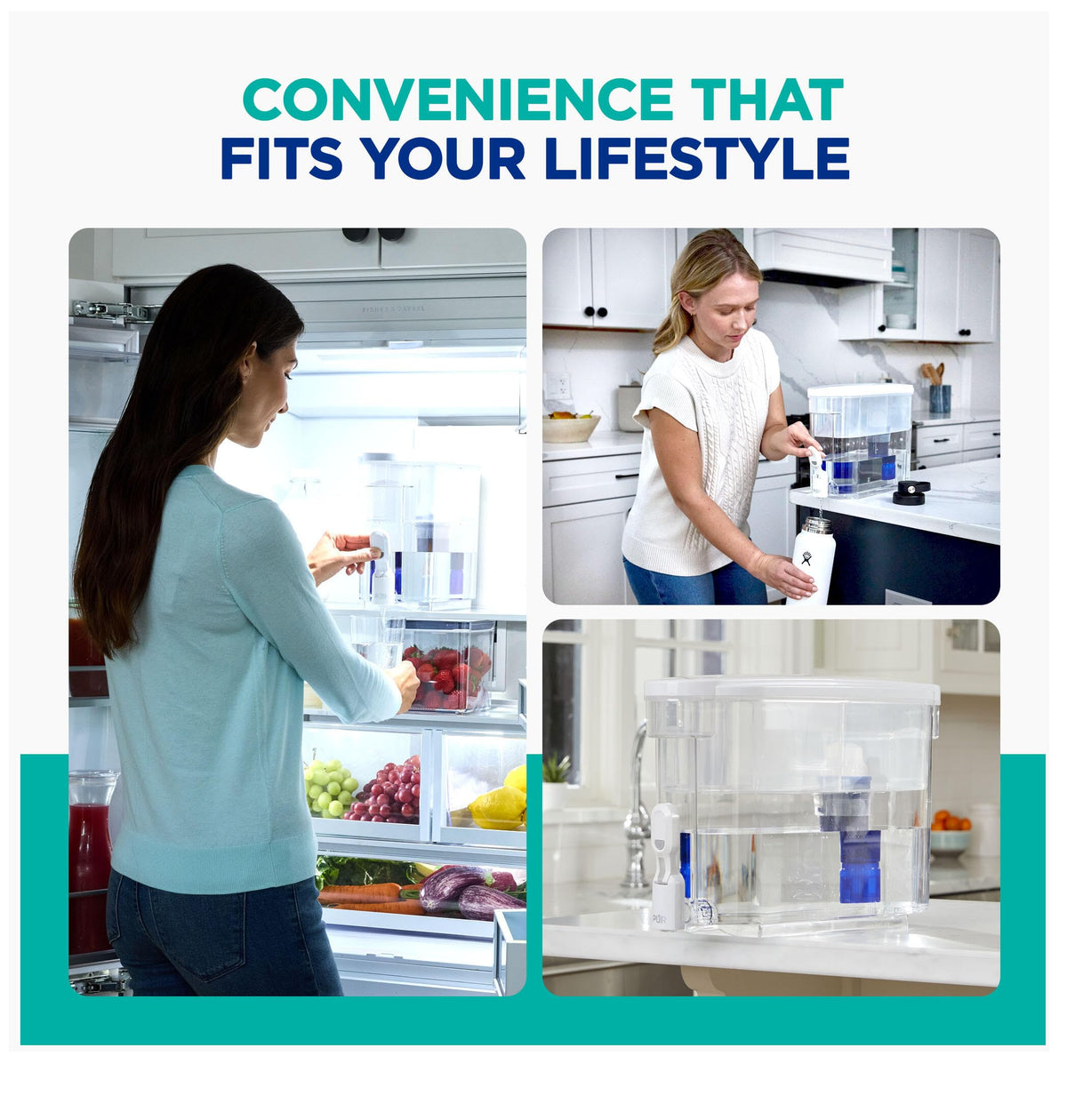 PUR Plus dishwasher-safe design simplifies cleaning