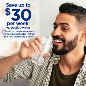 Lead-reduction certified filter from PUR Plus helps improve water quality at home.