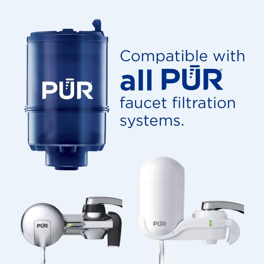 PUR Plus microplastics and chlorine removal filter for cleaner drinking water.