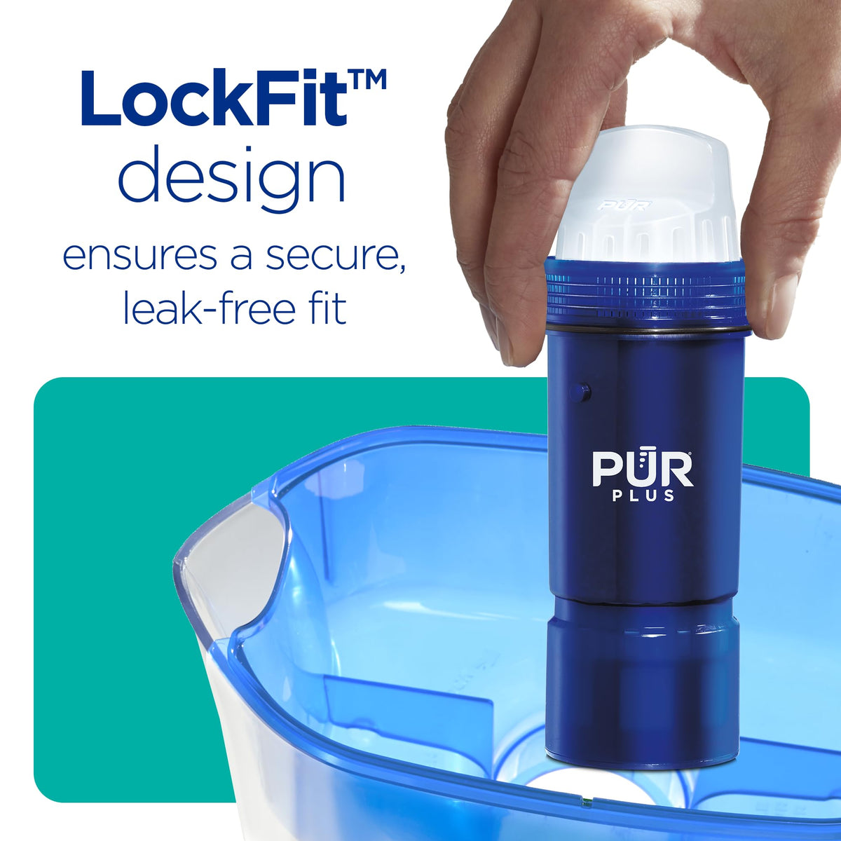 Blue PUR Plus packaging emphasizing value and convenience