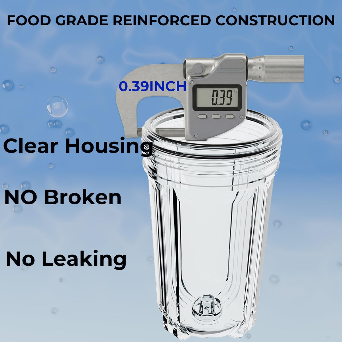 Purcooflow clear sump allows visual monitoring of filter status