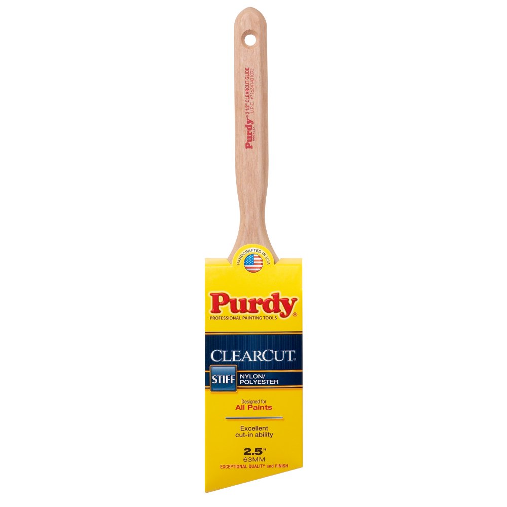 Purdy Clearcut Glide brush cut-in close-up for precise edges.