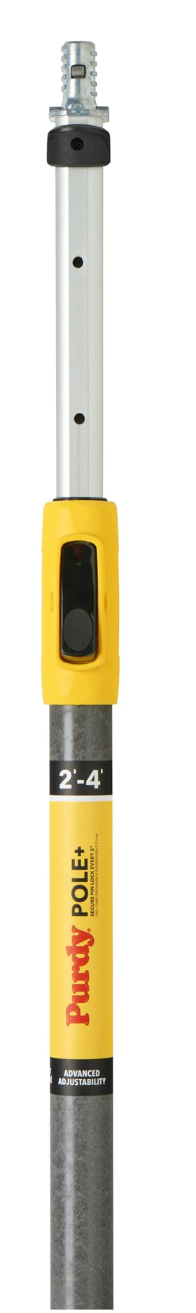 Purdy Pole+ extension showing every 3-inch adjustment for precise placement